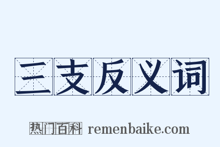 三支反义词是什么意思的图片